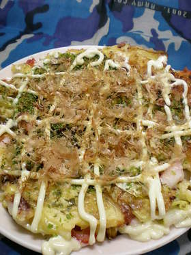 イカゲソのお好み焼き